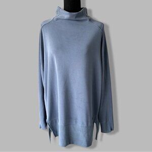 Everyday Sunday Blue  Mockneck Boxy Fit Sweatshirt